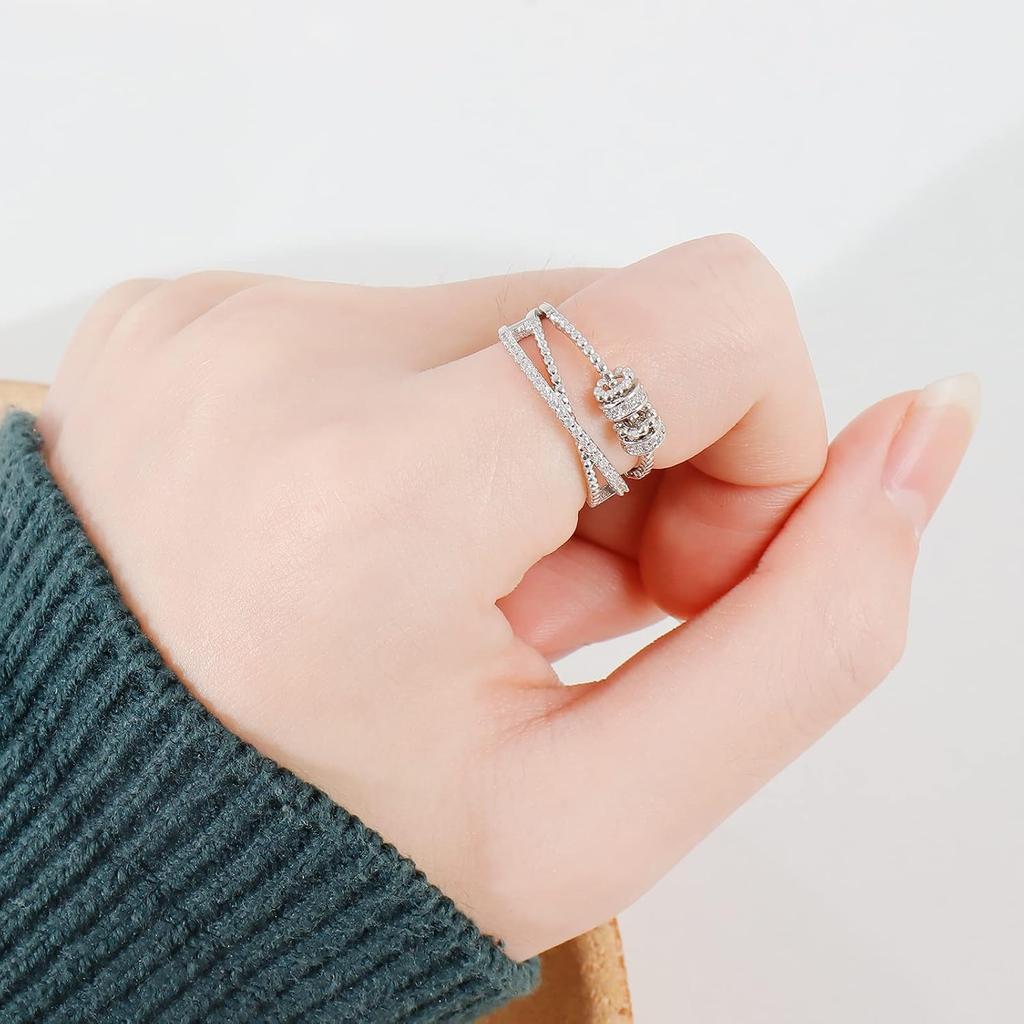 choice of all To My Daughter/Wife/Sister/Mom Fidget Ring Daughter Gifts from Mom Mother Daughter Ring Anxiety Breathe Spinner Ring for Women