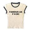 European and American Style T-shirt Summer New Letter Street Trend Short Slim Women's Clothing Wholesale