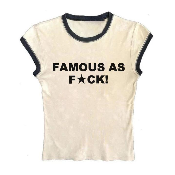 European and American Style T-shirt Summer New Letter Street Trend Short Slim Women's Clothing Wholesale
