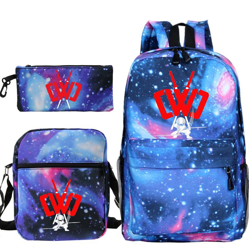 Popular game merchandise printed backpack popular student bag three-piece set