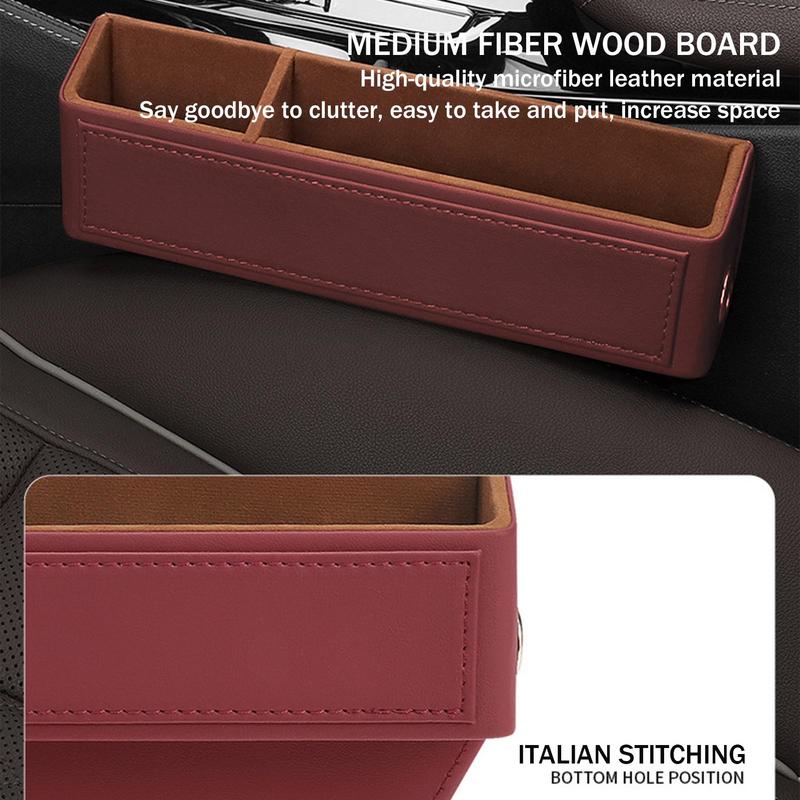 Autositz-Seitenorganizer Seitensitz-Auto-Organizer-Tasche aus Kunstleder SUV LKW und Minivan Multifunktionale Konsolenseite