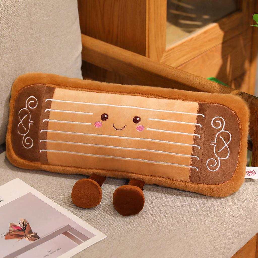 Kreativer Spaß Guzheng Puppe Plüschtier Simulation Musikinstrument Puppe Mädchen Tasche Schlüsselanhänger Anhänger Stoffpuppe