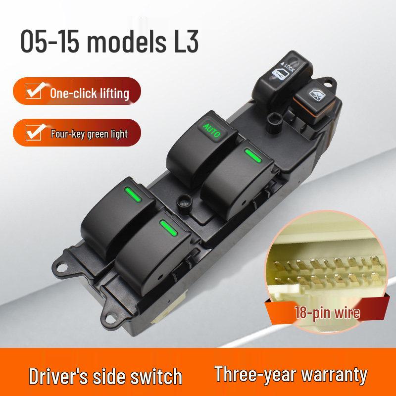 BYD F3 Window Lifter Switch: Left Front & Rear Door Button Assembly, F3R/L3 Accessories