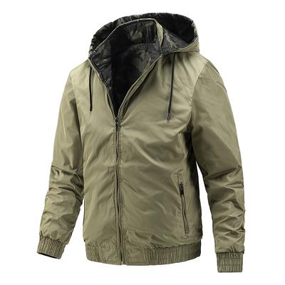 Mens Casual Hooded Reversible Jacket Coat Baseball Clothing Tide Jacket