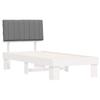 Bed Frame with Padded Headboard Light Grey 90 x 190 cm