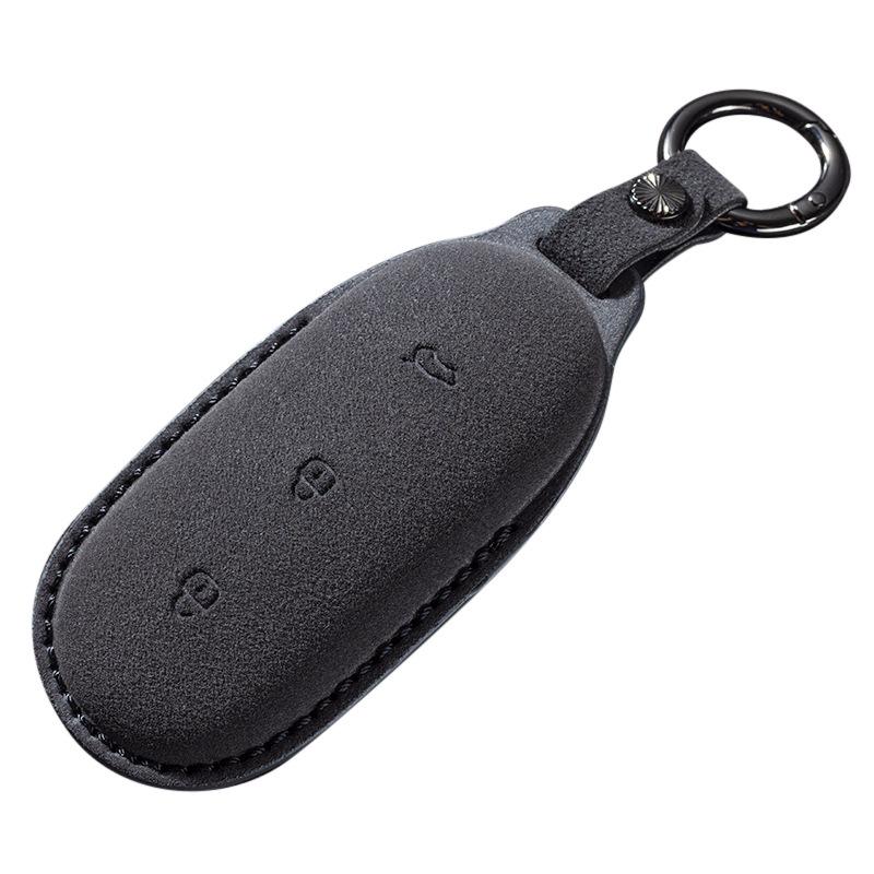 Suede Key Case for Li Xiang L9MAX/L8/L7: Tailored Car Key Shell with Buckle