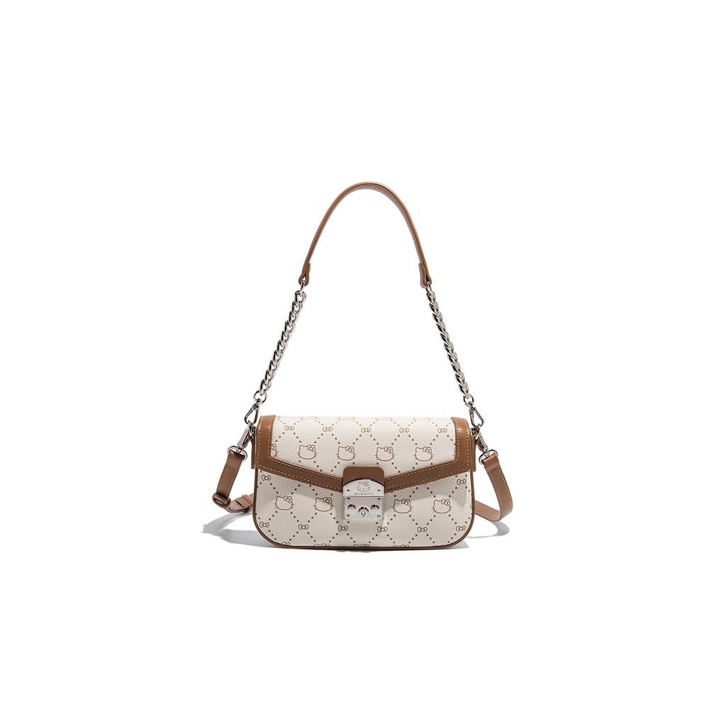 New Sanrio Hello Kitty PU Shoulder Bag Regular Women's Ecru/Khaki/Coffee SHHF41410