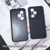 Ultrathin Leather Texture Builtin Magsafe Magnetic Phone Case For Honor 400 X60 Magic 7 Pro Wireless Charge Frosted Cover