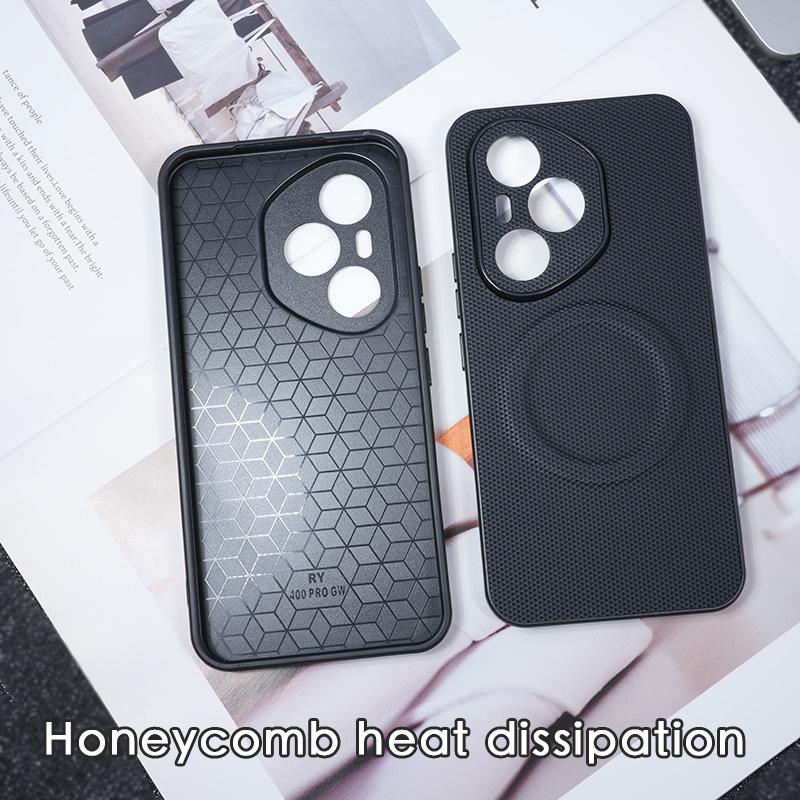 Ultrathin Leather Texture Builtin Magsafe Magnetic Phone Case For Honor 400 X60 Magic 7 Pro Wireless Charge Frosted Cover