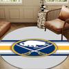 Sabres Hockey Team Spirit Round Rug for Livingroom,Bedroom, Palyroom, Chair Rug, Area Rug, Circle Carpet, Large Size Decor Fan Christmas Gift