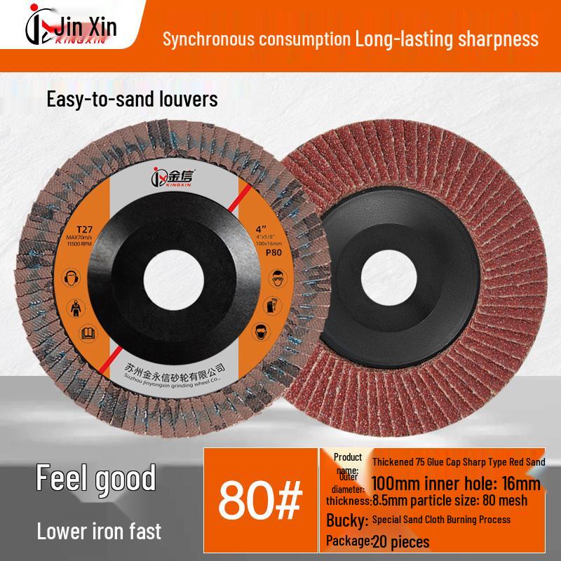 Jinxin Flap Disc for Angle Grinder - Polishing and Sanding Wheel for Stainless Steel