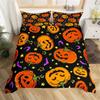 Pumpkin Tree Duvet Cover Happy Halloween Bedding Set Full Microfiber Horror Theme Comforter Cover For Kids Boys Girls Teens Room