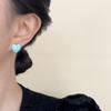 Geometric Chic Jewelry Fashion Flower Earrings Mint Green Stud Earrings  Femal Statement Jewelry