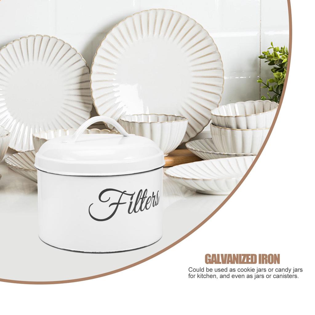 Sealed Metal Food Container for Coffee Beans Tea Biscuits Preserves Soybeans Dried Fruit Popcorn Flour Sugar Cereal Storage