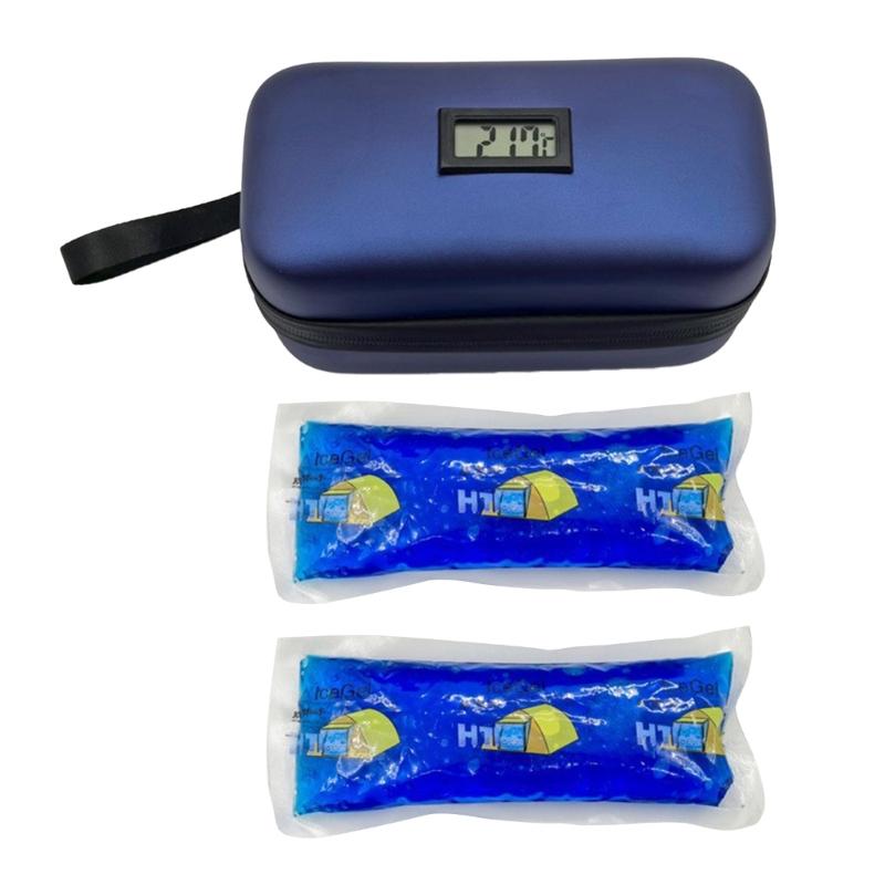 

Insulated Diabetic Bag Insulin Coolers Travel Case Medication Coolers Bag Diabetic Travel Case with Temperature Display 1