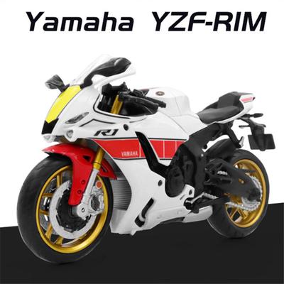Yamaha YZF-R1M-Rennmotorradmodell aus Legierung im Maßstab 1/12, Druckguss-Spielzeug, Straßen-Cross-Country-Motorradmodell, Simulation, Geschenke für Kinder