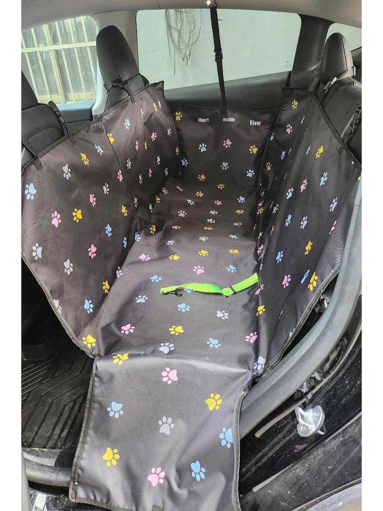 Dog Double-Layer Dirt-Resistant Car Seat Pad for Pets - Back Seat Cushion with Open Hole Design