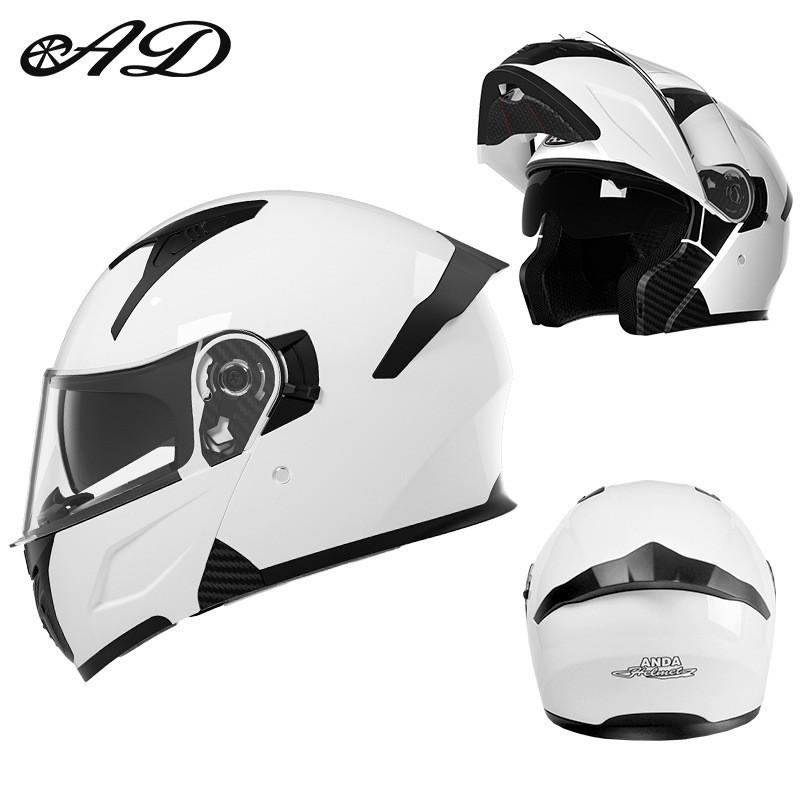 Full Face Motorcycle Helmet Men Women Winter ABS Safety With Flip-Up Visor 3C Certified