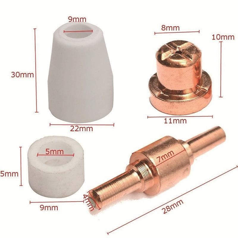 40A PT31 Plasma Cutting Accessories LG40 Electrode Nozzle 95PCS Protective Cover Shunt