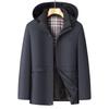 Men's Plus Size Warm Hooded Mid-Length Padded Jacket