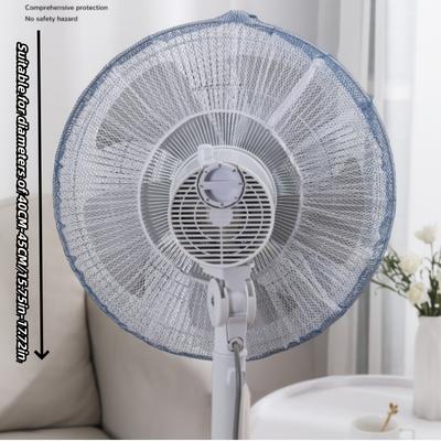 1 Stück Klassische Verstellbare Staubschutzhülle für Ventilatoren mit Fingerschutz - Waschbarer Netzschutz für Heim- und Büroventilatoren, Kein Strom oder Batterie erforderlich