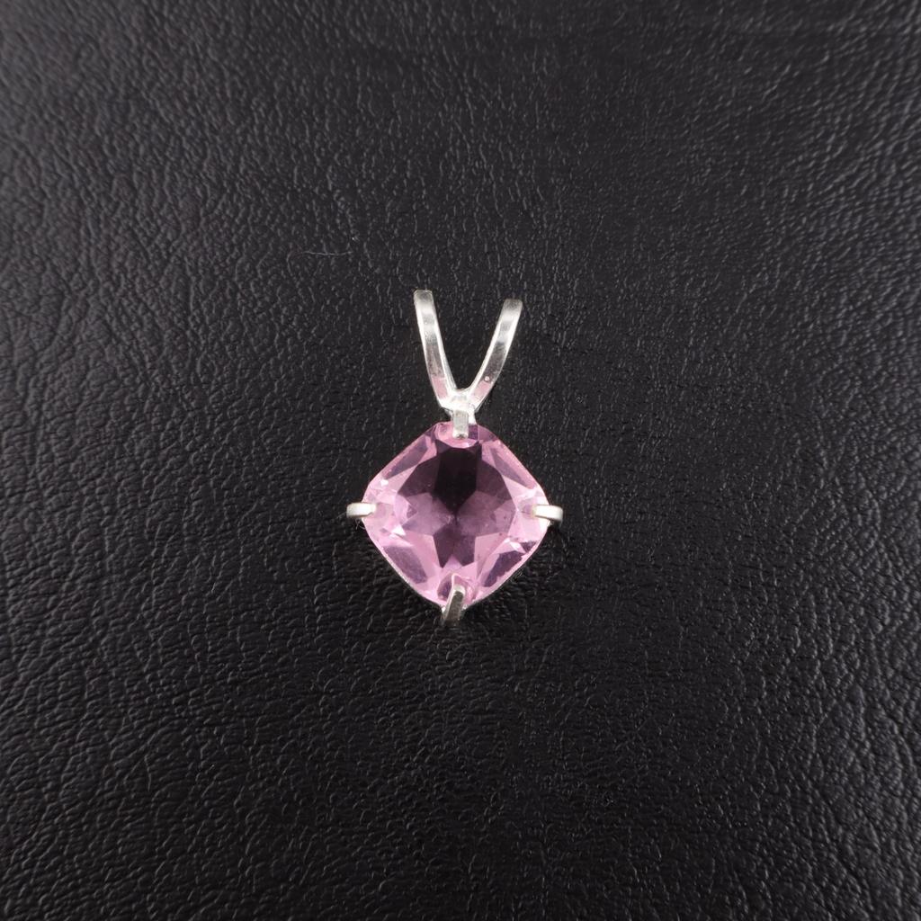 Morganit Edelstein 925 Sterlingsilber Schmuck Handgefertigter Anhänger 0.93'' Für Frauen PP-62-13