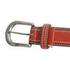 [Fine Plus] Belt Lee 35mm 118cm Synthetic Leather Layered White Stitch Casual 0120601