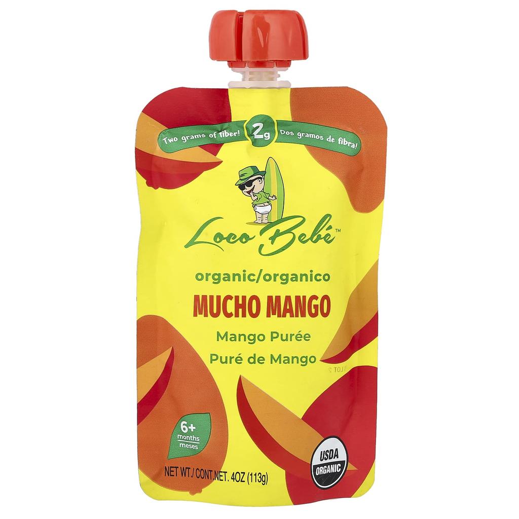 Loco Bebe, Organic Puree, 6+ Months, Mucho Mango, 4 Oz (113 G)