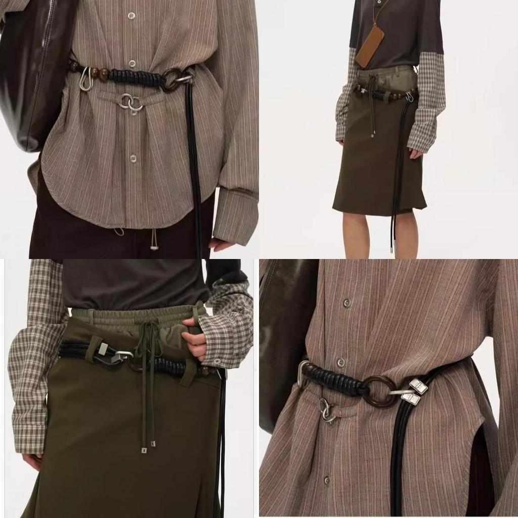 Vintage Design Pu Leather Waist Belt With Beaded Handmade Detail For Daily Wear