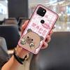 Anti-dust Silicone Phone Case For TCL T-Mobile Revvl 5G Cartoon Couple Full Wrap Dirt-resistant Anti-knock TPU Durable
