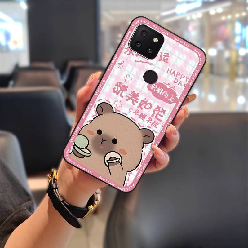 Anti-dust Silicone Phone Case For TCL T-Mobile Revvl 5G Cartoon Couple Full Wrap Dirt-resistant Anti-knock TPU Durable