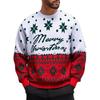 Men's And Women's Casual Christmas Printed Knitted Sweater, Loose Pullover Round Neck Warm Sweater