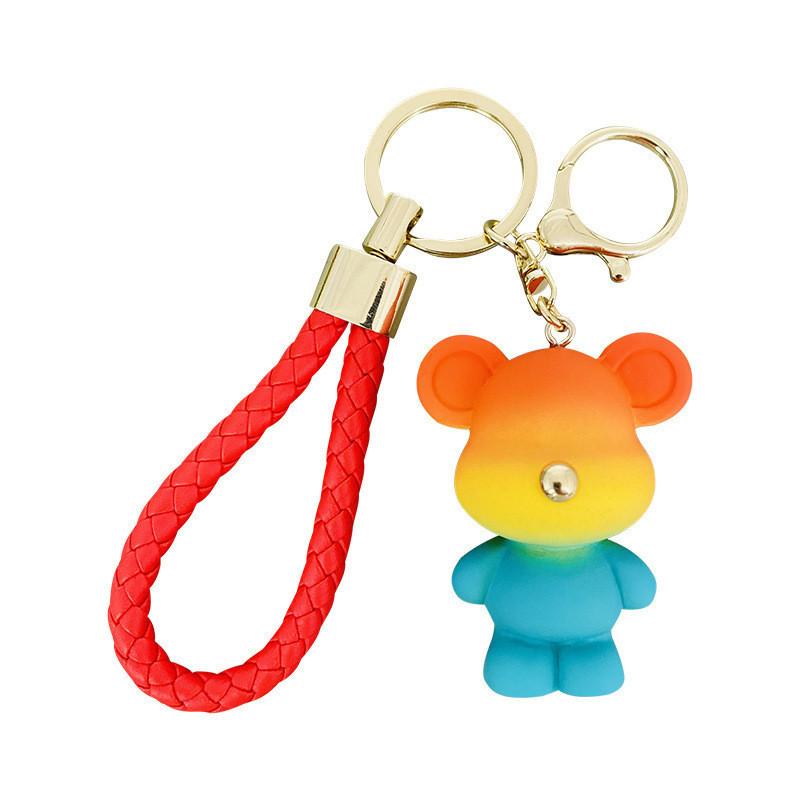 Adorable Cartoon Rainbow Bear Bunny Keychain Set For Bags And Gifts