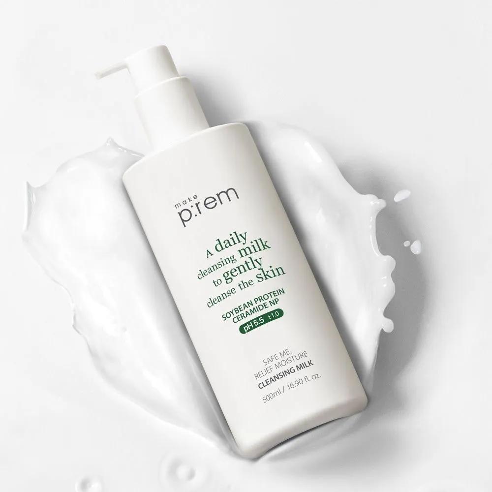 Make P:REM Safe Me Moisture Mildly Acidic Hypoallergenic Cleansing Milk 500ml