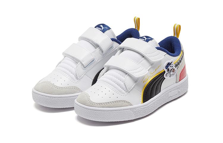 Kids' Sneakers Peanuts x PUMA Ralph Sampson V Low top Kids' Skateboarding Shoes White Blue Yellow Children