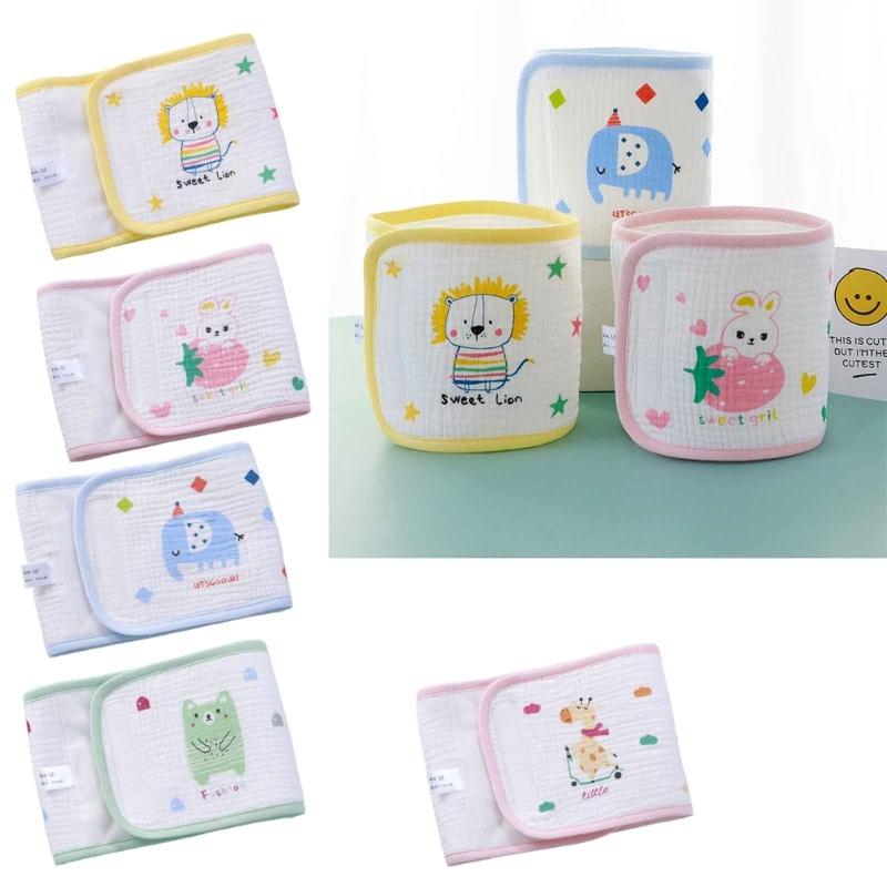Baby Umbilical Cord Belt Cartoon Printed Infant Belly Binder Gender Neutral Adjust-able Belly Protector Band for Newborn