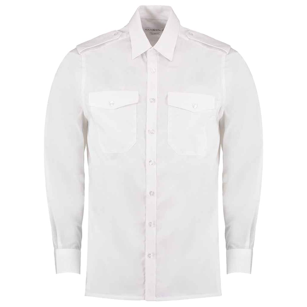 Kustom Kit Mens Tailored Long-Sleeved Pilot Shirt
