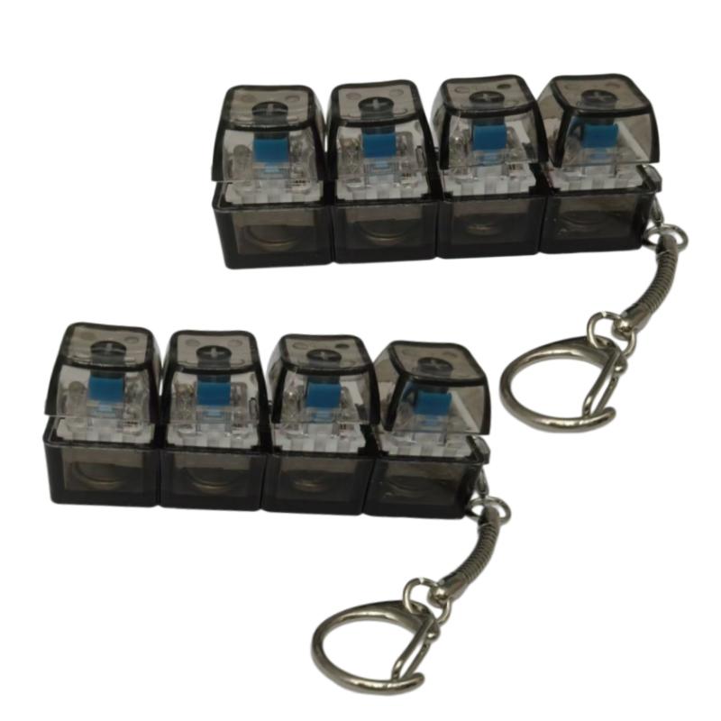 Light Up Keyboard Keychain Clickable Button Stress Relief Anxiety Relief Office Desk Accessory Keychain For Adults Teens
