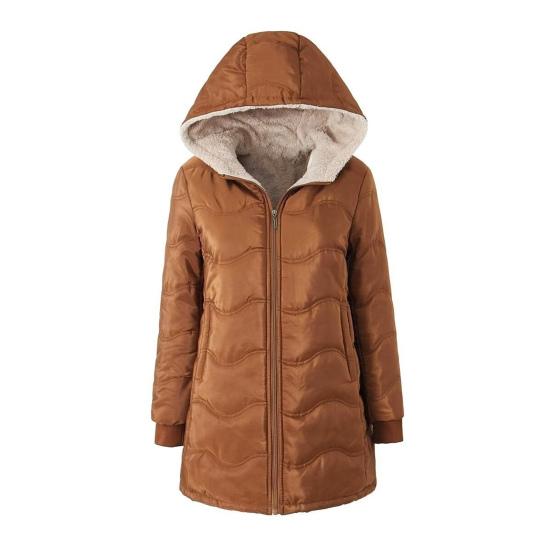 Women'S Long Puffer Coat Winter Fleece Lined Thickened Down Jacket