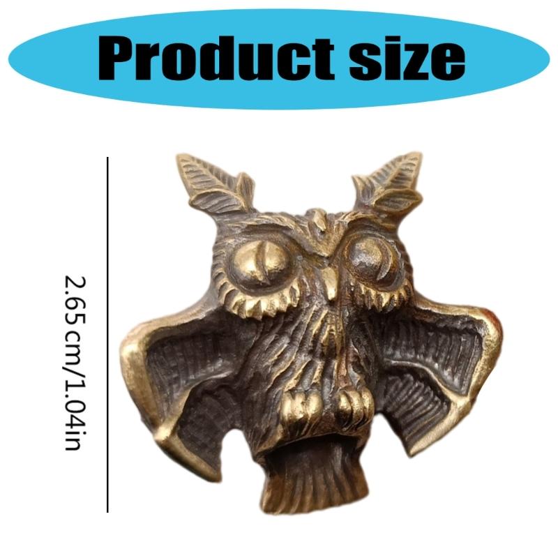 Brass Lanyard Beads Light Weight Owl Shape Parachute Cord Beads Vintage Charm Beads for DIY Paracord Pendants Buckles