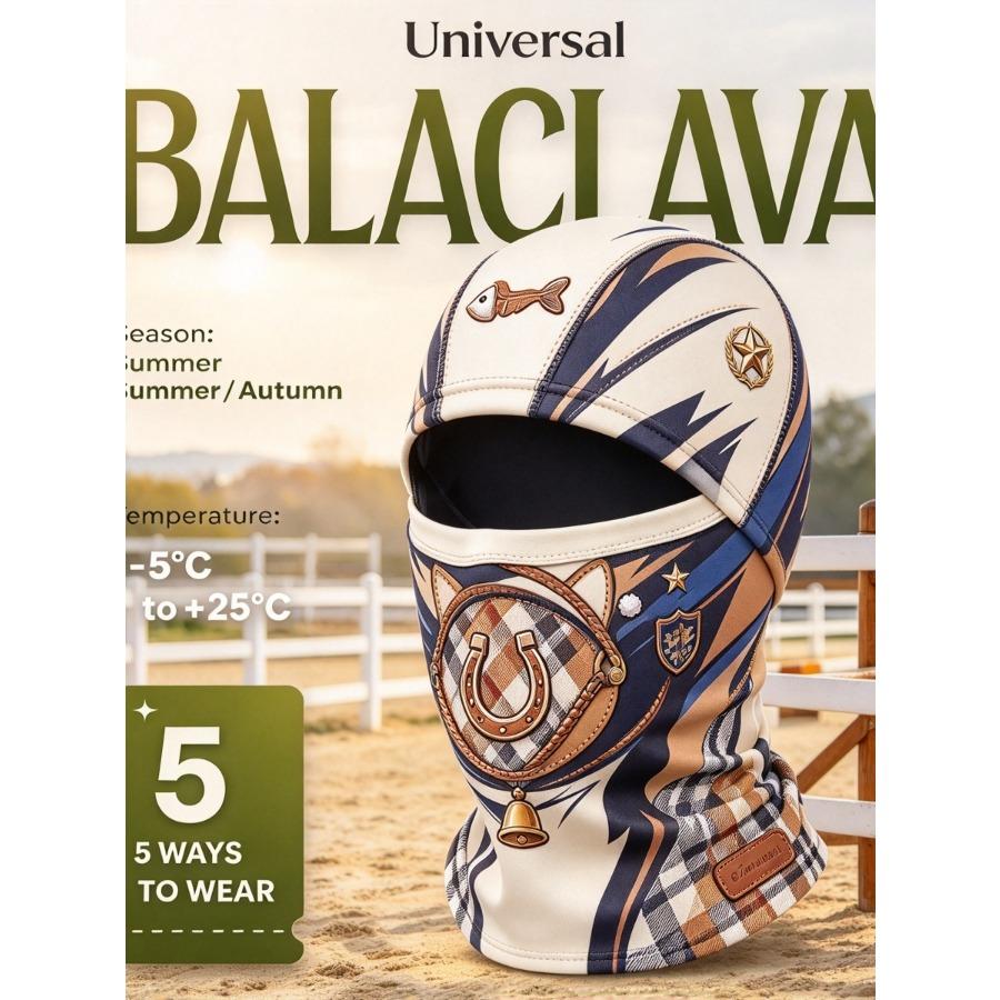 Holiday Fun Novelty Neck Gaiter, Sunproof Wind Resistant Balaclava for Riding, Christmas Party Prank Face Cover