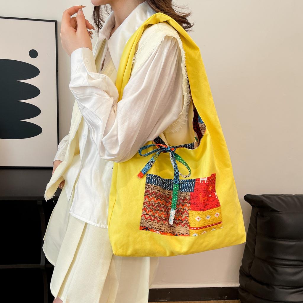 New Retro Patchwork Bag, Shoulder Bag, Large-capacity Tote Bag, Vest Bag.