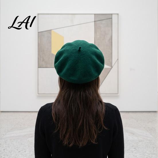 Slouchy Artist Hat Women Wool Beret Hat Elegant Classic Solid Color Winter Daily Casual Wear Accessory Cap Soft Breathable Blend Headwear for Ladies