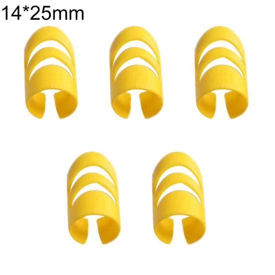 5 Stück Gitarre Ukulele Kunststoff Daumen Finger Nagel Fingerspitze Plektren Schutz Set
