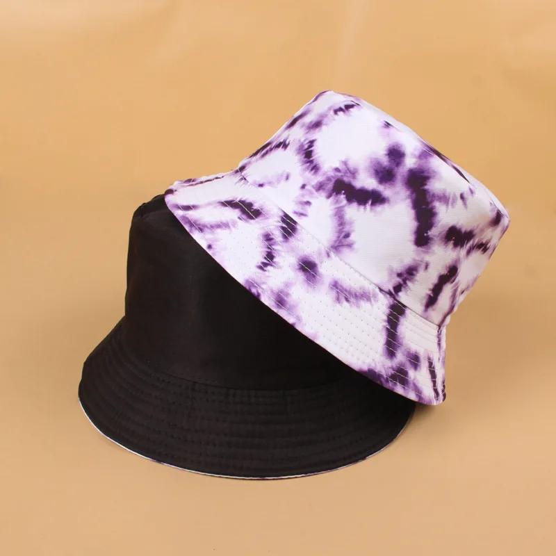 New Street Graffiti  Men's Bucket Hat Double-Sided Hip Hop   Outdoor Women Caps Beach Sun Protect Fishing Unisex Bonnet