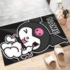 Custom Kuromi Mat Personalized Name, Polyester Washable Indoor Entryway Rug, Gift for Christmas, Easter, Thanksgiving Day