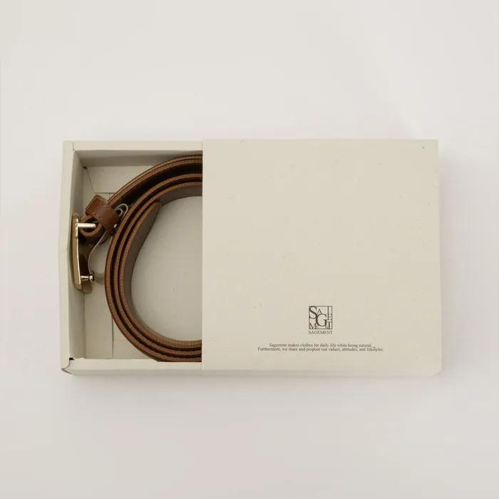 VINCENT SQUARE LEATHER BELT_3 Colors