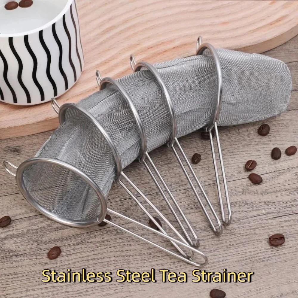 Single Ear Shape Stainless Steel Tea Strainer Anti-Scald Fine Mesh Colander  Flour Filter