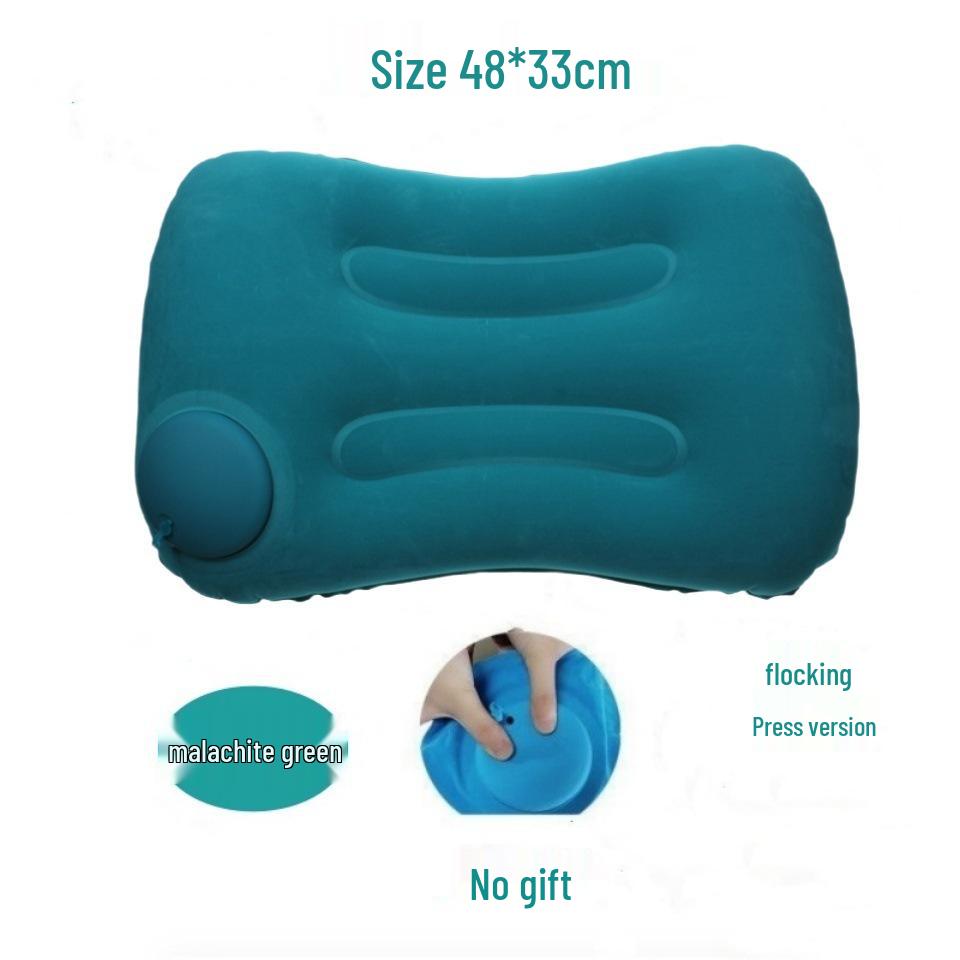 Inflatable Travel Pillow: Portable, Press-and-Fold Design for Camping, Lumbar Support, and Comfort.