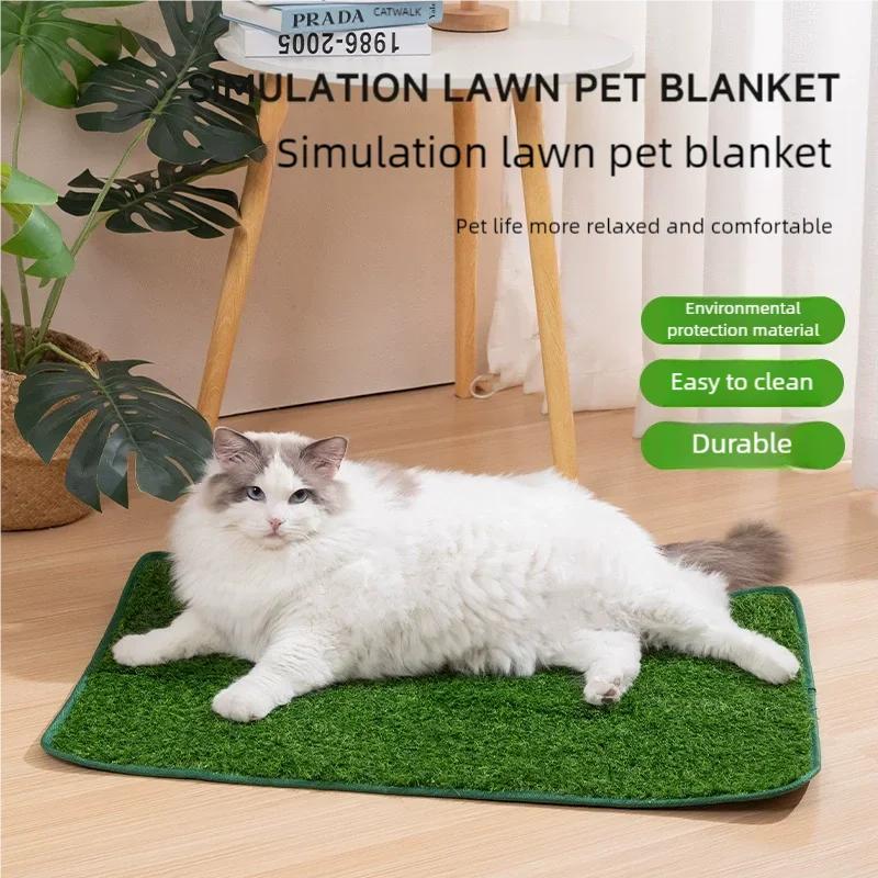 Artificial Grass Dog Potty Pad Reusable Washable Odor Resistant Drainage Turf Mat Dog Housebreaking Training Toilet For Indoor